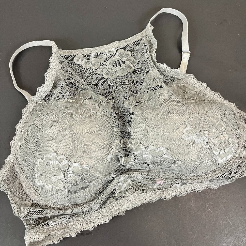 Women's Grey True lace Bralette, padded Size 36C